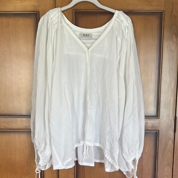 Aura Tops - Aura White Blouse